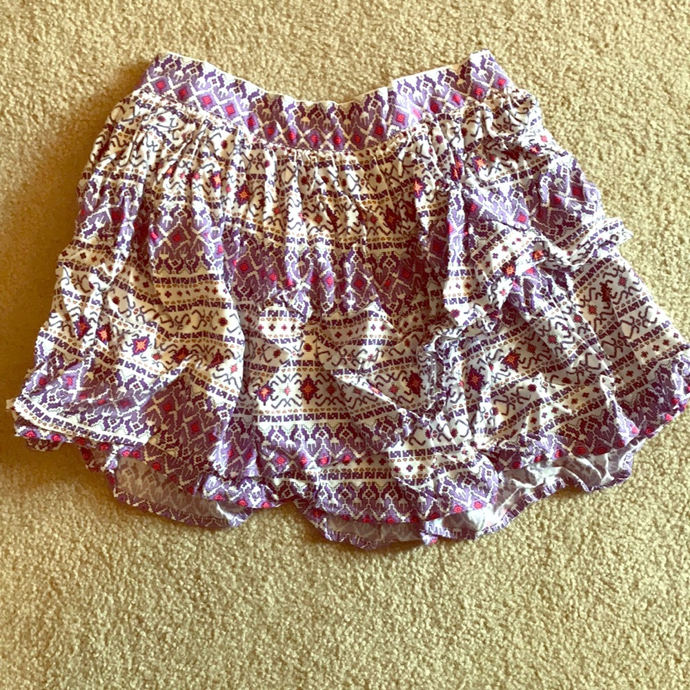 Purple print skirt